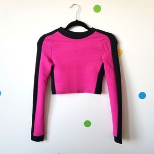 Missguided size 2 Long Sleeve Sexy Crop Top
